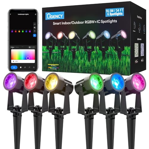 Ligency Smart Outdoor RGBW Spot Lights with Alexa