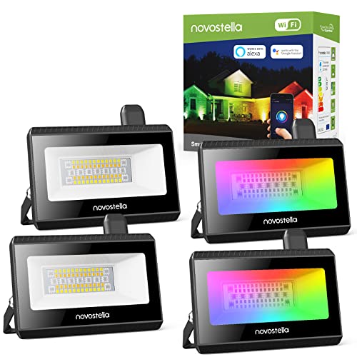 Smart RGB+CW LED Flood Lights - 4 Pack