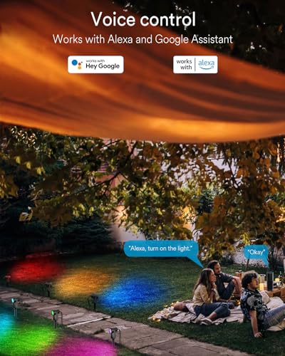 Ligency Smart Outdoor RGBW Spot Lights with Alexa