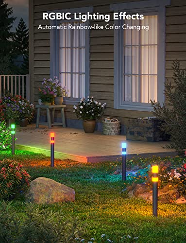 Smart RGBIC Outdoor Pathway Lights - App Controlled