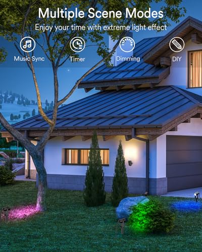 Ligency Smart Outdoor RGBW Spot Lights with Alexa