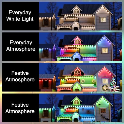 Smart RGBW Outdoor Lights with App Control, 100ft