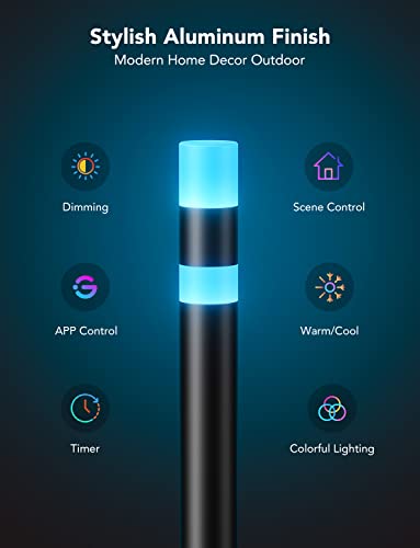 Smart RGBIC Outdoor Pathway Lights - App Controlled