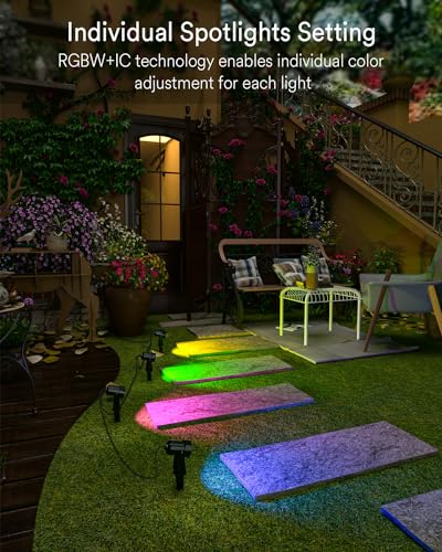 Ligency Smart Outdoor RGBW Spot Lights with Alexa
