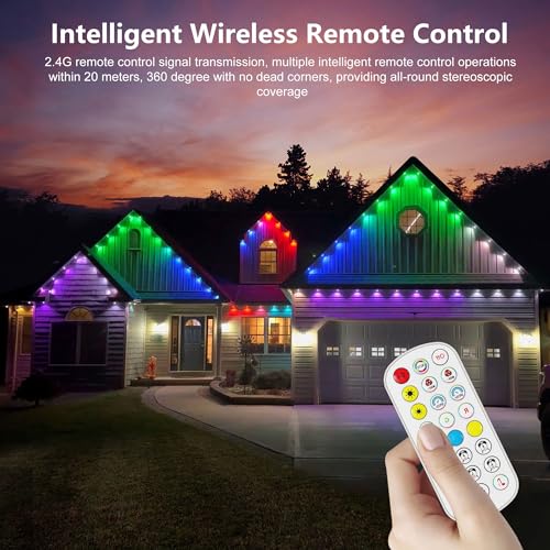 Smart RGBW Outdoor Lights with App Control, 100ft