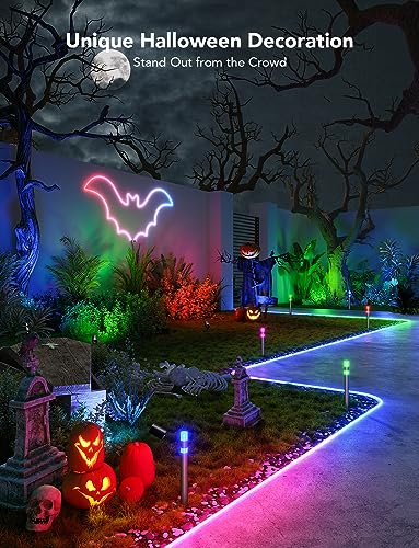 Smart RGBIC Outdoor Pathway Lights - App Controlled