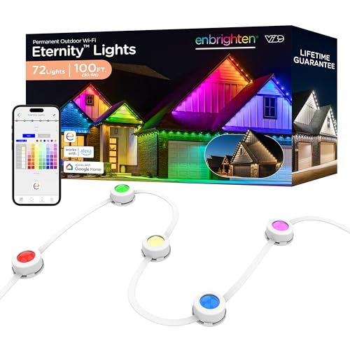 Enbrighten 100ft Smart RGBWIC Outdoor Eave Lights