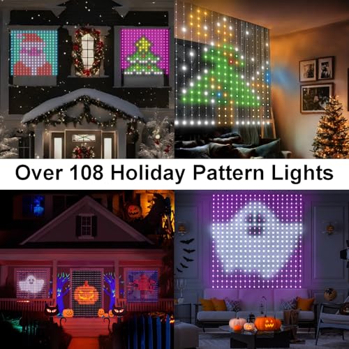Smart USB Curtain Lights with App Control – 400 LEDs