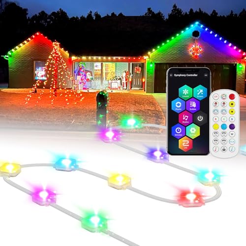 SLARY 100ft RGB Smart Outdoor Eaves Lights