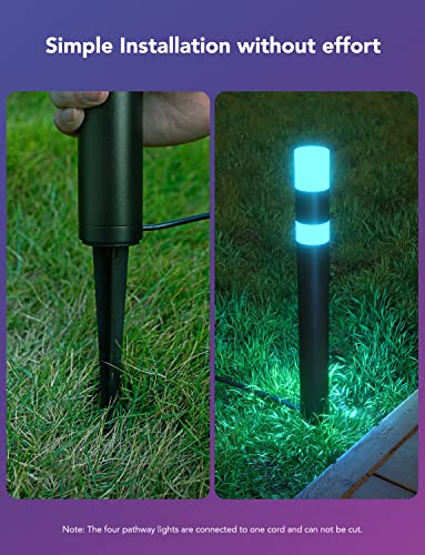 Smart RGBIC Outdoor Pathway Lights - App Controlled
