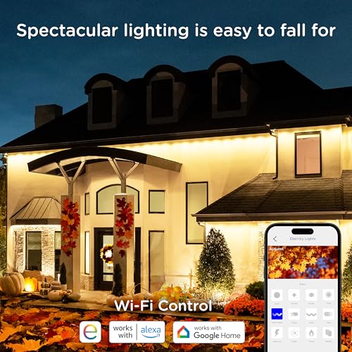 Enbrighten 100ft Smart RGBWIC Outdoor Eave Lights