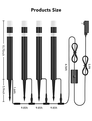 Smart RGBIC Outdoor Pathway Lights - App Controlled