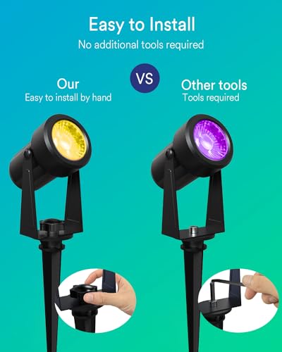 Ligency Smart Outdoor RGBW Spot Lights with Alexa