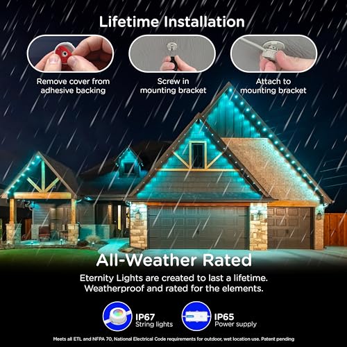 Enbrighten 100ft Smart RGBWIC Outdoor Eave Lights