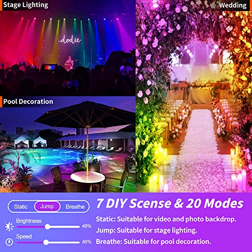 RGB Outdoor LED Flood Lights with App Control