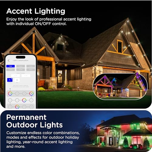 Enbrighten 100ft Smart RGBWIC Outdoor Eave Lights