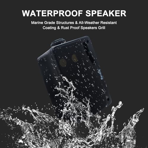 Herdio 3.5" Waterproof Bluetooth Outdoor Speakers Pair