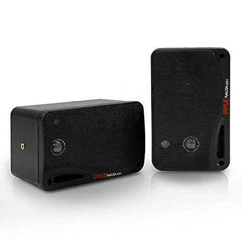 Pyle Waterproof Wireless Bluetooth Speakers - Black Pair