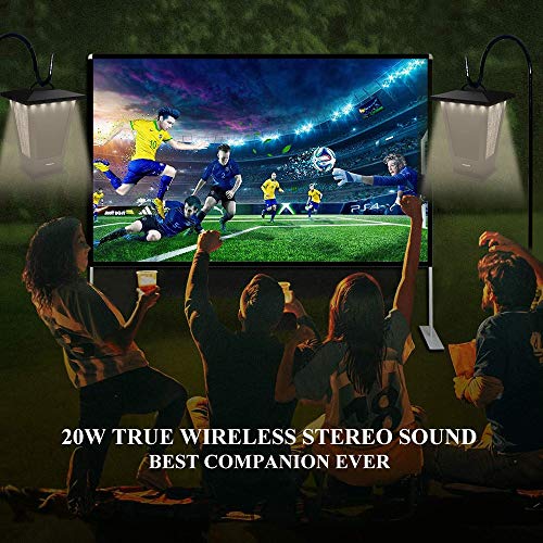 Bluetooth Waterproof Speakers with LED Lights - 2 Pack