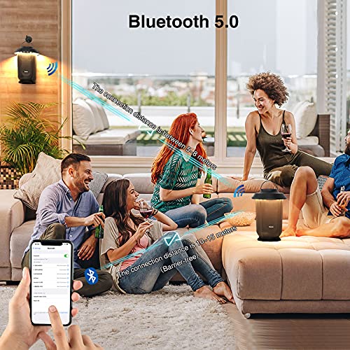Onforu Wireless Bluetooth Outdoor Speakers with LED Lights