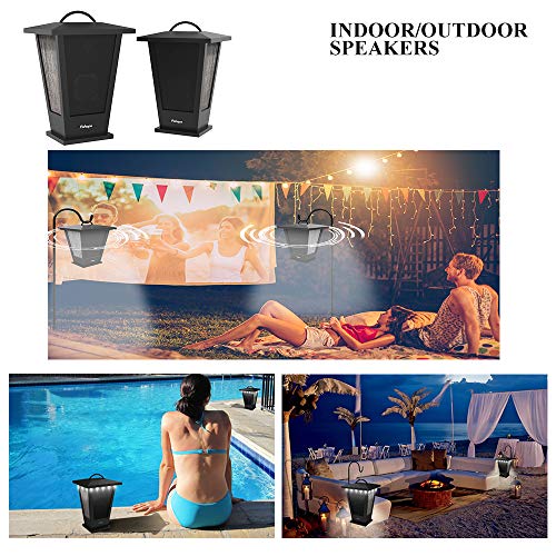 Bluetooth Waterproof Speakers with LED Lights - 2 Pack