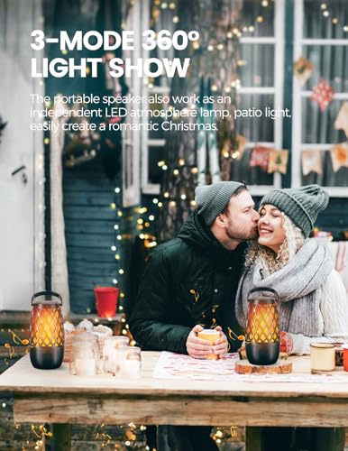 Bluetooth Outdoor Speakers with Lights - HD Stereo