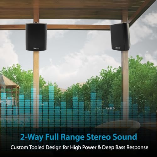 Bluetooth Waterproof Indoor/Outdoor Speaker System - Pair