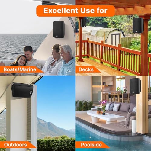 Bluetooth Waterproof Indoor/Outdoor Speaker System - Pair