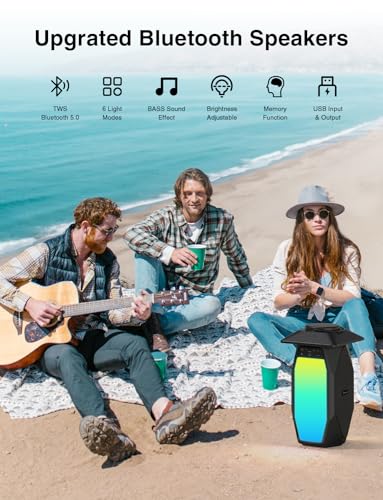 Waterproof Bluetooth Lantern Speakers with RGB Lights