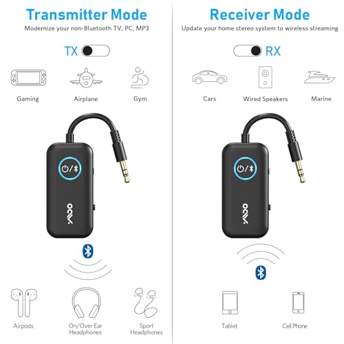 YMOO Bluetooth 5.3 Wireless Audio Adapter for TV