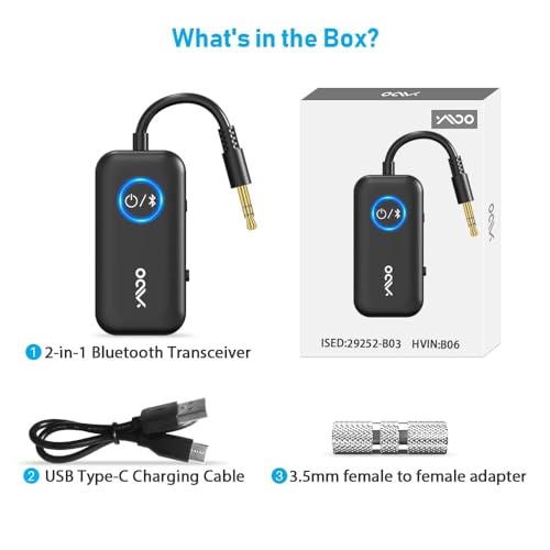 YMOO Bluetooth 5.3 Wireless Audio Adapter for TV