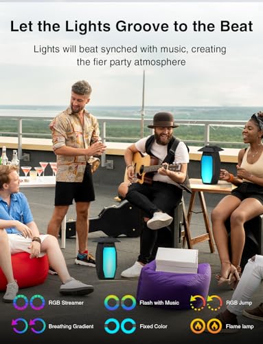 Waterproof Bluetooth Lantern Speakers with RGB Lights