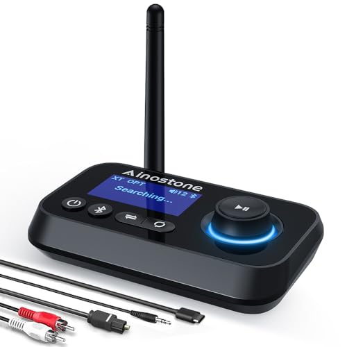 Ainostone 3-in-1 Bluetooth Audio Adapter with LCD Display