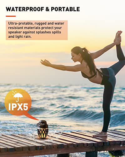 Outdoor Bluetooth Speakers with LED Flame Effect