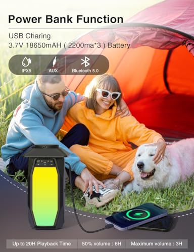 Waterproof Bluetooth Lantern Speakers with RGB Lights