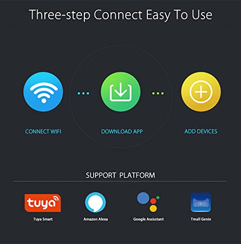 Smart Wi-Fi Siren Alarm: Wireless Alarm for Home Security, Burglar Alarm with Sound and Light Alarm, 100dB Sounder, Tuya App Control, No Hub Required, Compatible with Alexa, Google Assistant