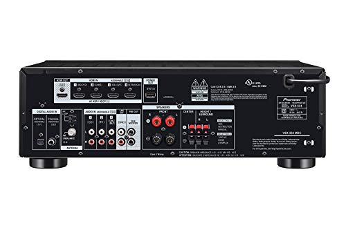 Pioneer VSX-534 Home Audio Smart AV Receiver 5.2-Ch HDR10, Dolby Vision, Atmos and Virtual Enabled with 4K and Bluetooth