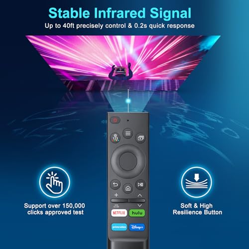 Universal Replacement Remote for Samsung-TV-Remote, Compatible All Samsung Frame Serif Crystal UHD Neo QLED OLED 4K 8K Smart TVs Monitors G65B G7 G70B G85SB M70B M8 S55BG97