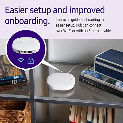 Samsung SmartThings Hub 3rd Generation [GP-U999SJVLGDA] Smart Home Automation Hub Home Monitoring Smart Devices - Alexa Google Home Compatible - White (Renewed)