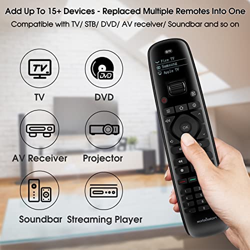 SofaBaton U2 Universal Remote with Customizable APP, All-in-one Smart Remote Control, Compatible with TV/Soundbar/Streaming Players and More