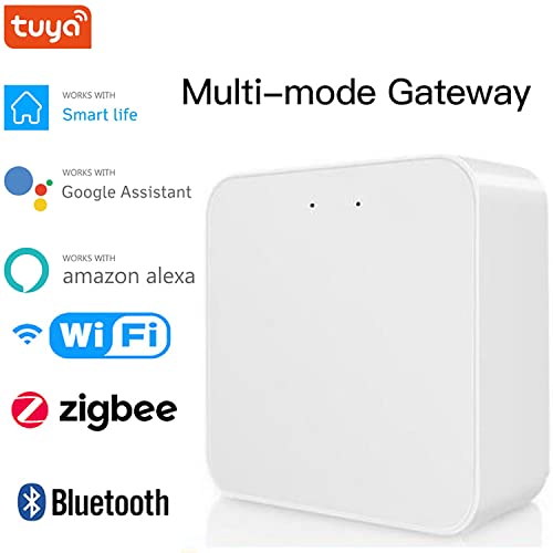 Smart Hub Gateway: WI-FI & Zigbee & Bluetooth Mesh Multi-protocol Communication Gateway, App Remote Control, Voice Control, Smart Home Bridge Compatible with Alexa/Google Home