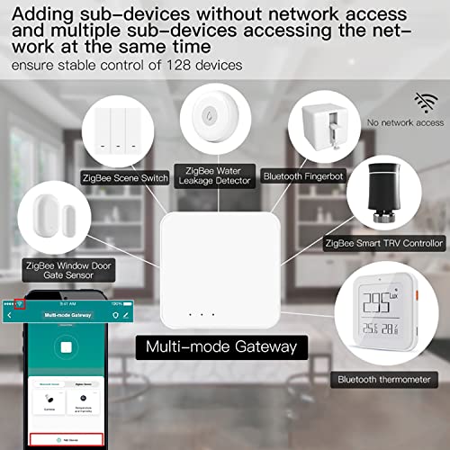 Smart Hub Gateway: WI-FI & Zigbee & Bluetooth Mesh Multi-protocol Communication Gateway, App Remote Control, Voice Control, Smart Home Bridge Compatible with Alexa/Google Home