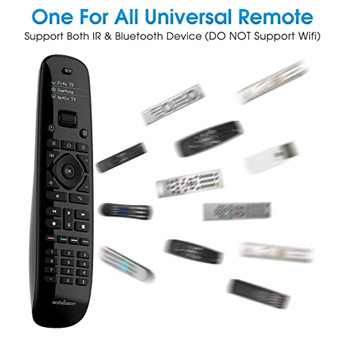 SofaBaton U2 Universal Remote with Smartphone APP, Long Range Infrared, All in One Universal Remote Control Compatible for Smart TVs/DVD/STB/Projector/Streaming Players/Blu-ray