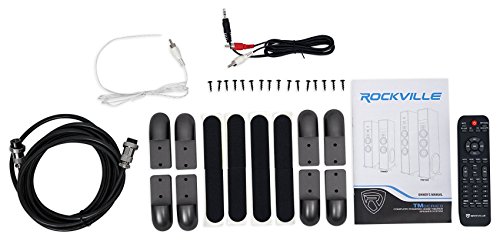 Rockville TM80B Black Home Theater System Tower Speakers 8" Sub/Bluetooth/USB