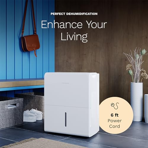 hOmeLabs 1,500 Sq. Ft Energy Star WiFi-Enabled Dehumidifier, Small to Medium Size Rooms - Home, Bedroom, Bathroom - Powerful Moisture Removal - 22 Pint (Previously 30 Pint) HME031001N