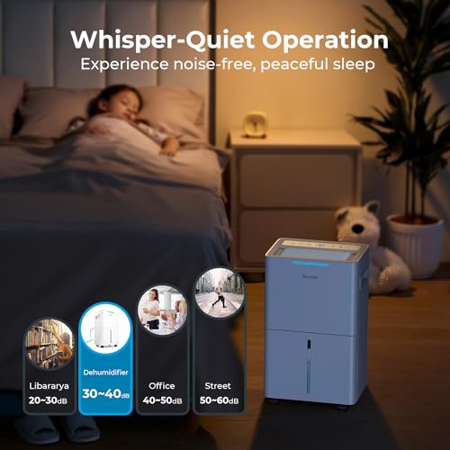 1500 Sq.ft Dehumidifier for Basement, SEAVON 21 Pint Dehumidifiers with Drain Hose for Home Large Room Bedroom Bathroom, Powerful Moisture Removal, Smart Humidity Control & Display, 24H Timer, 3 Modes