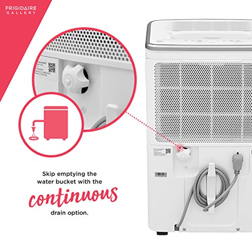 Frigidaire 50-Pint Smart Dehumidifier for Basement, Garage, Attic, 115V, Energy Star Moisture Absorber with Timer, Wi-Fi, App Control and Amazon Alexa & Google Home Compatibility in White