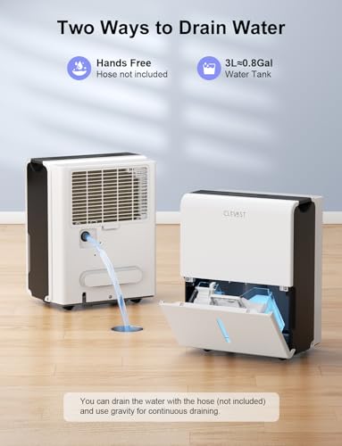 CLEVAST 1,500 Sq. Ft Smart Wi-Fi Dehumidifier with App Energy Star, 22 Pint Dehumidifier with Reusable Air Filter for Basement, Bedrooms, Bathrooms, Living Room, Garage, Works with Alexa