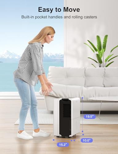 CLEVAST 1,500 Sq. Ft Smart Wi-Fi Dehumidifier with App Energy Star, 22 Pint Dehumidifier with Reusable Air Filter for Basement, Bedrooms, Bathrooms, Living Room, Garage, Works with Alexa