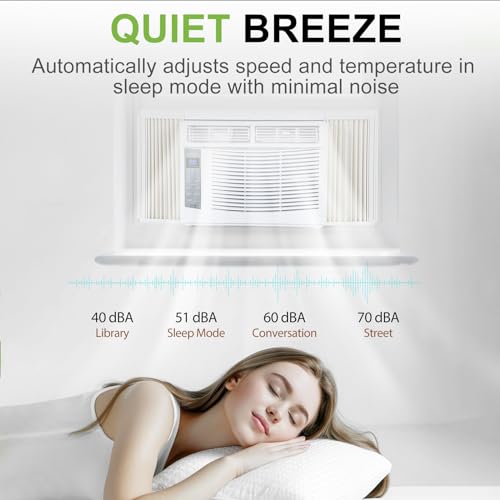 ACHAZEL 6000 BTU Window Air Conditioner with WiFi, Smart Window AC Unit with Remote, Energy Saving, Easy Install Kit, Cools up to 250 Square Feet